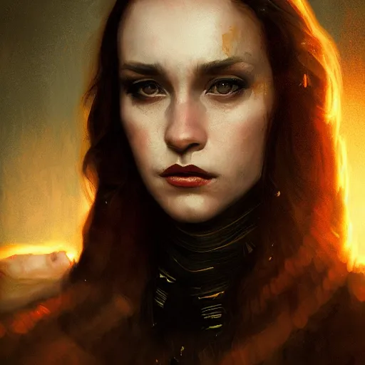 Prompt: majestic gracious regal female brunette vampire portrait, atmospheric lighting, painted, menacing, intricate, volumetric lighting, beautiful, rich deep colours masterpiece, golden hour, sharp focus, ultra detailed, by leesha hannigan, ross tran, thierry doizon, kai carpenter, ignacio fernandez rios