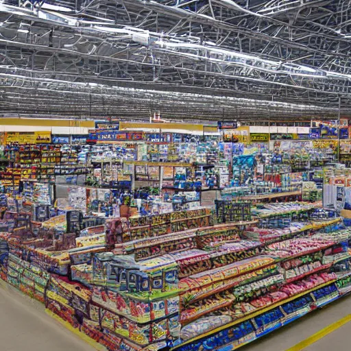 Prompt: the inside of a walmart painted by sandro boticelli