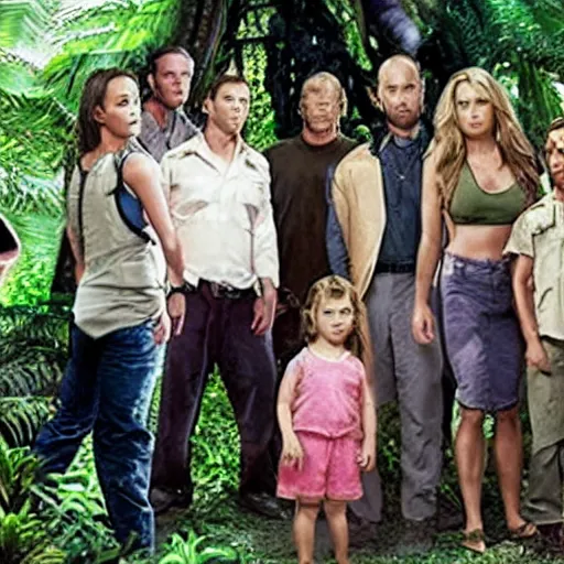 Image similar to a screen still of an episode from the show lost, the cast are all toddlers