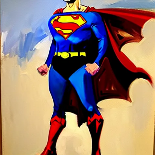 Image similar to greg manchess portrait ofsuperman in a medieval knight armour