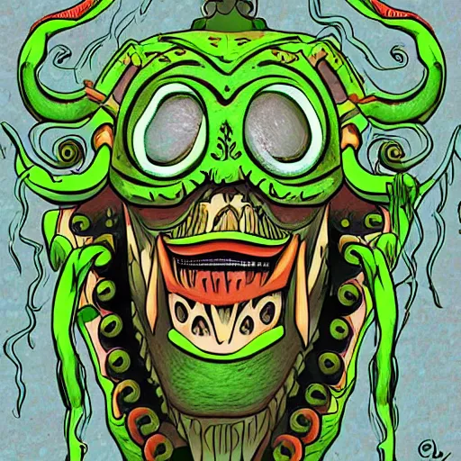 Image similar to digital art of cthulu