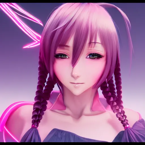 render as a very beautiful 3d anime girl, hot petite, | Stable ...