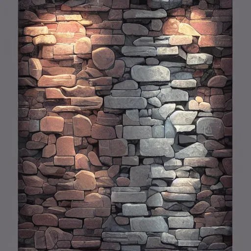 Image similar to digital painted stylized stone cladding texture by artgerm, james gilleard, jordan grimmer, painterly, digital art, artstation