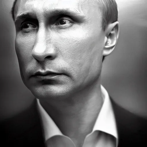 Prompt: Underwater close up portrait of Vladimir Putin by Trent Parke, clean, detailed, Magnum photos