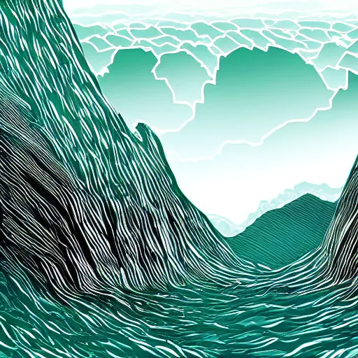 Prompt: high fidelity sharp brilliant digital illustration of an epic landscape.