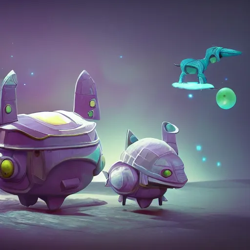 Image similar to Isometric 3D Fantasy Cute and adorable alien piggy spacecraft, Smooth 3D Illustration, soft render, Servando Lupini, Daniil Kudriavtsev, handpaint texture, Blender, 3DCoat