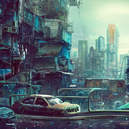 Prompt: city, biopunk
