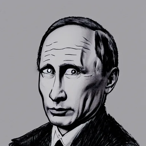 Image similar to a portrait of putin by ralph steadman, ultra 4 k