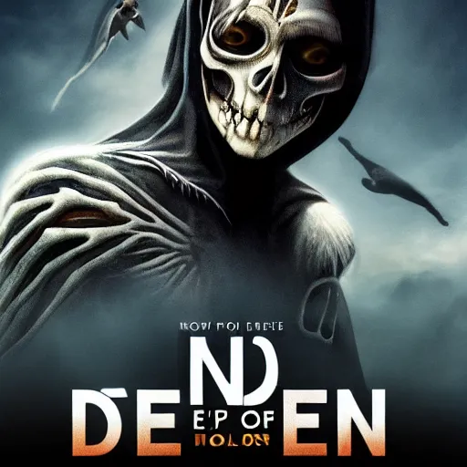 Image similar to end of days skeleton overlords enslaves penguin-human hybrids, epic movie poster, 4k, detailed