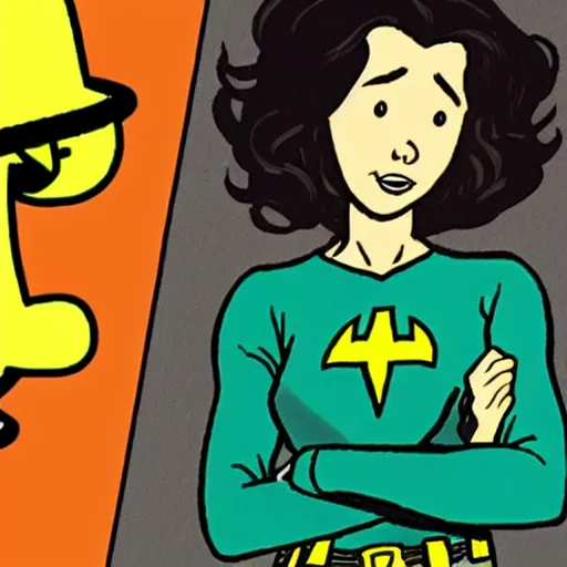 Image similar to a hand-drawn character from Tintin looking like Gal Gadot, Comics, Hergé