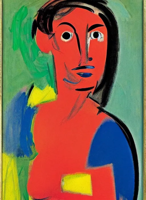 Image similar to willem de kooning, portrait of a girl