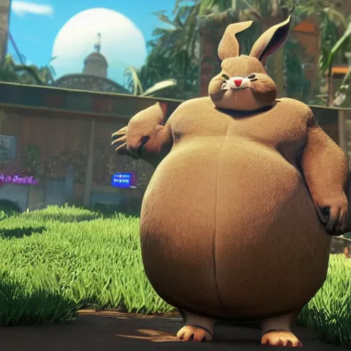 Prompt: big chungus on ps5