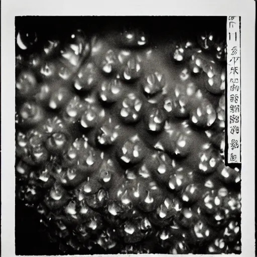 Prompt: photo of 梅艳芳 by Diane Arbus, extreme closeup, black and white, high contrast, Rolleiflex, 55mm f/4 lens