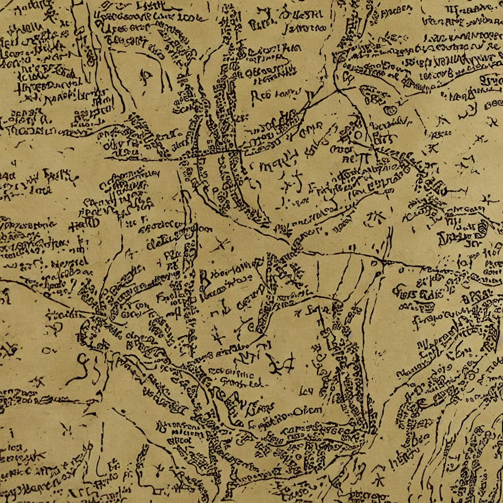 Image similar to treasure map of the holy grail, high quality, very detailed