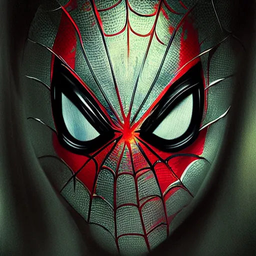 Image similar to Spiderman painted by Robin Eley