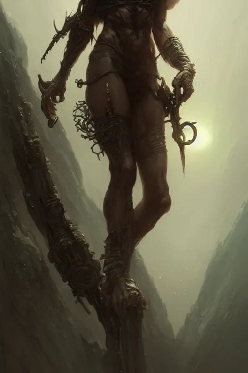 Image similar to cyclop from mythology, one - eyed man, by wlop, by luis royo, by peter mohrbacher, concept art, digital illustration, intricate, masterpiece, elegant, super detailed, unreal engine rendering, smooth, sharp focus, artstation hq