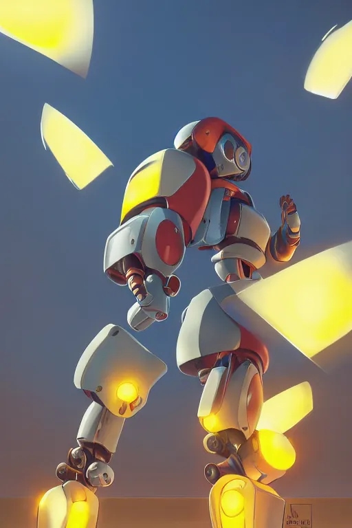 Image similar to metabots medabots medarotto medarot robot minimalist comics, behance hd by jesper ejsing, by rhads, makoto shinkai and lois van baarle, ilya kuvshinov, rossdraws global illumination ray tracing hdr radiating a glowing aura