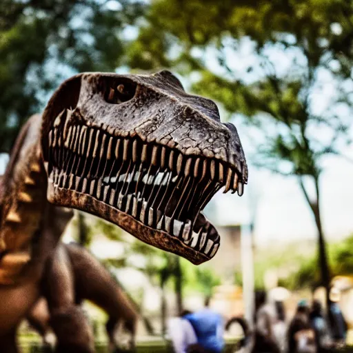 Image similar to Anthropological Dinosaur, 8k bokeh effect