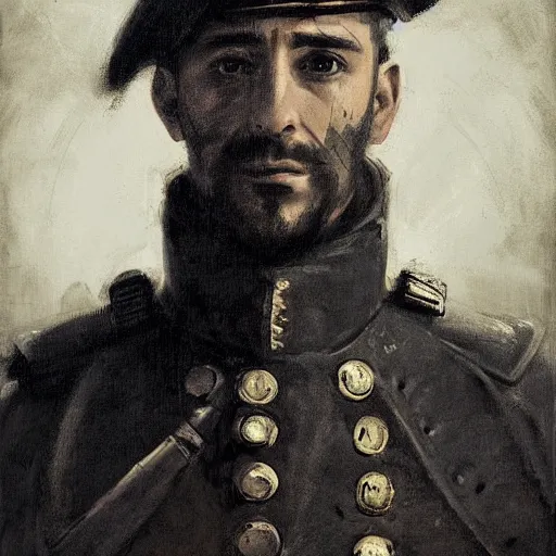 Image similar to portrait of a spanish soldier and poet garcilaso de la vega, face portrait, renaissance era clothing, epic, tragic, military art, fantasy, dieselpunk, hd shot, digital portrait, beautiful, artstation, comic style, by artgerm, guy denning, jakub rozalski, magali villeneuve and charlie bowater