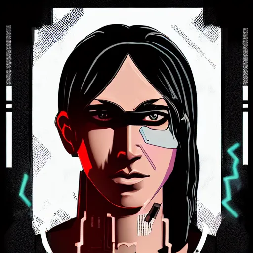 Image similar to cyberpunk character portrait