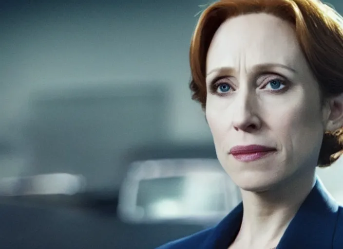 Image similar to film still of vera farmiga as scully in x - files movie, 4 k