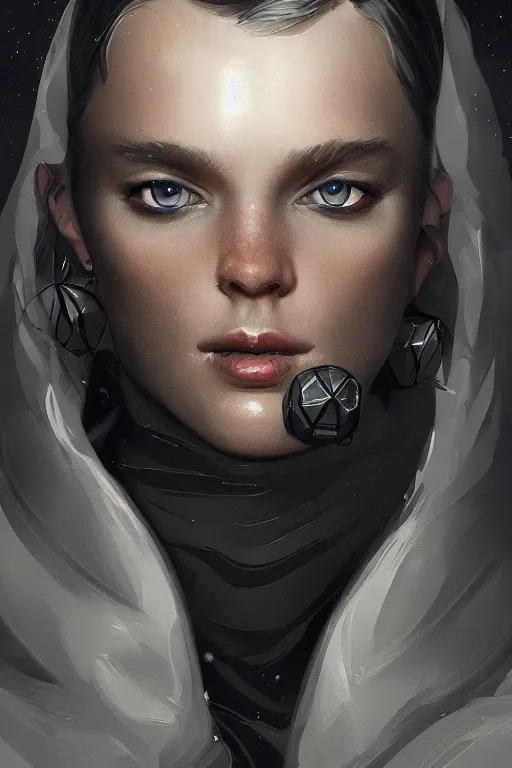 Image similar to a portrait of intergalactic vladimir zhirinovskiy, grim - lighting, high - contrast, intricate, elegant, highly detailed, digital painting, artstation, concept art, smooth, sharp focus, illustration