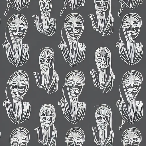 Image similar to outline of faces, wallpaper