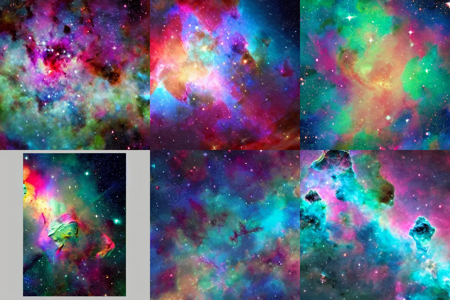 Prompt: a beautiful and colorful The Carina Nebula made out of crystal is an example of a diffuse nebula is widely spreaded in the galaxy in a style of Carl Larsson, Hyper detailed, 8K3d, Trending on Artstation. rendered in cinema4d