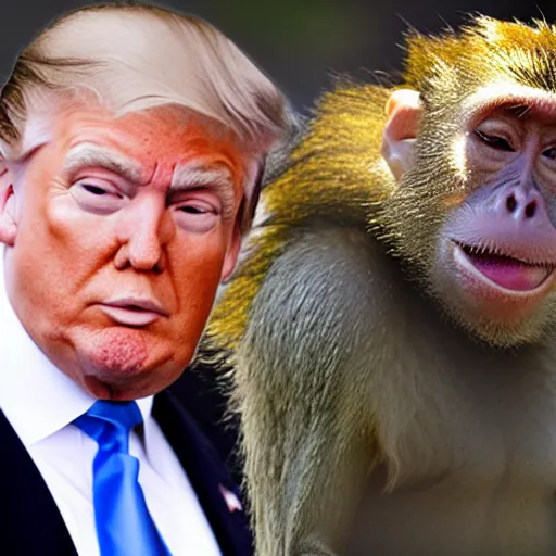 Image similar to donald trump catches monkeypox