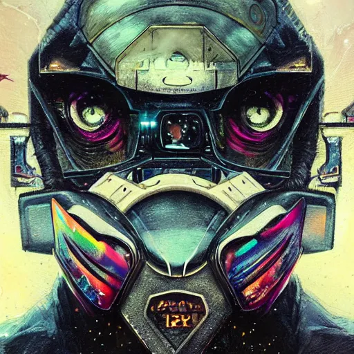 Image similar to portrait of Star Fox, cameras, melting ,8k,by tristan eaton,Stanley Artgermm,Tom Bagshaw,Greg Rutkowski,Carne Griffiths, Ayami Kojima, Beksinski, Giger,trending on DeviantArt,face enhance,hyper detailed,minimalist,cybernetic, android, blade runner,full of colour