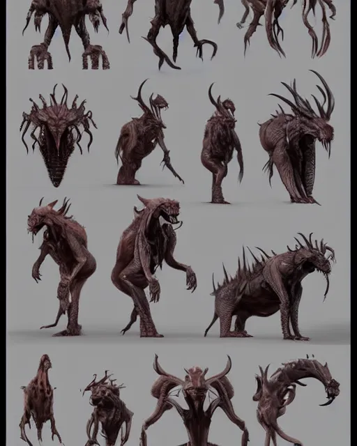 Image similar to creature design by antonin herelle, trending on artstation