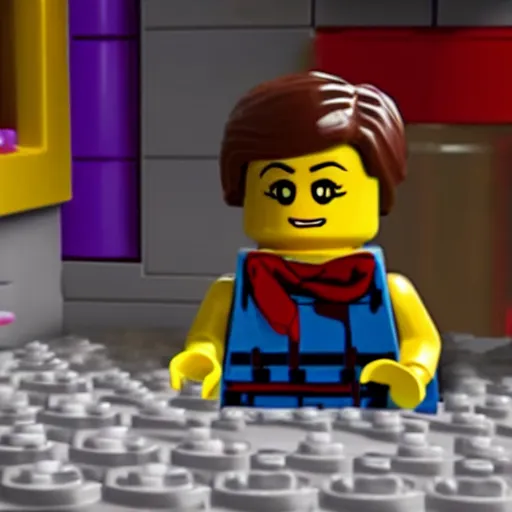 Image similar to A still of Emma Watson in The Lego Movie