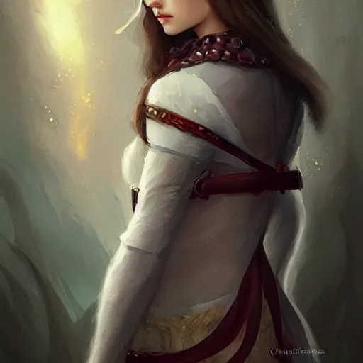 Prompt: beautiful young medieval queen by charlie bowater