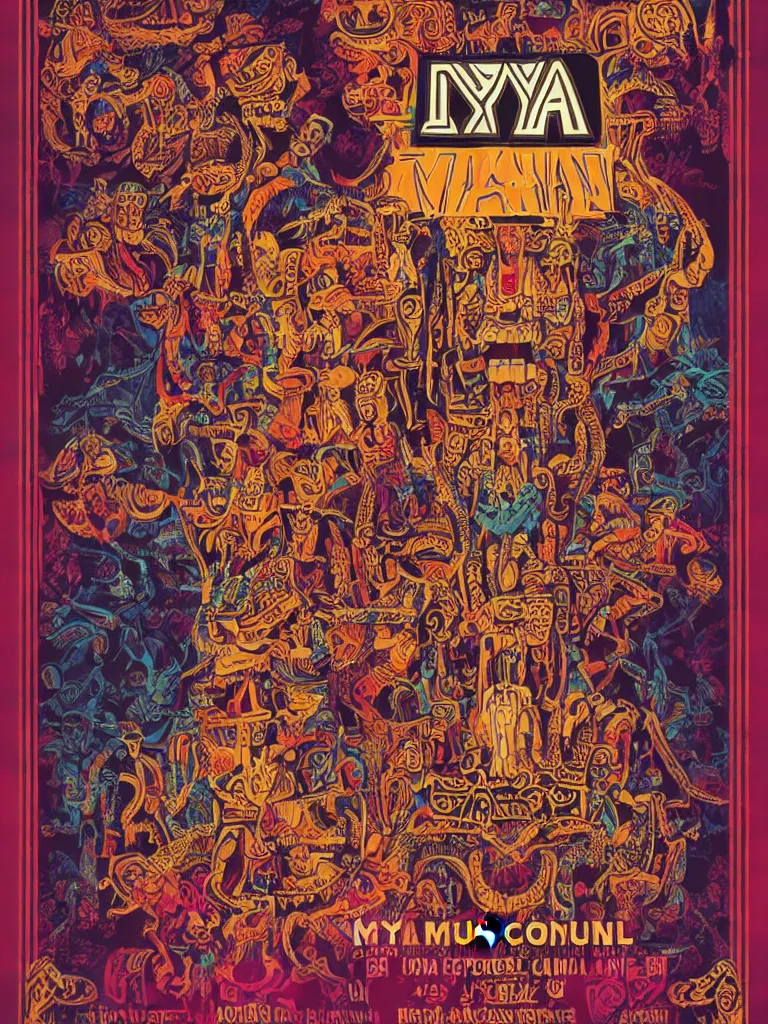 Prompt: mayan concert poster, 4 k