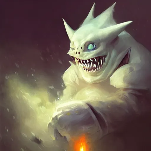 Prompt: [ a realistic gengar ] ghost pokemon, realistic portrait of a ghost pokemon by greg rutkowski