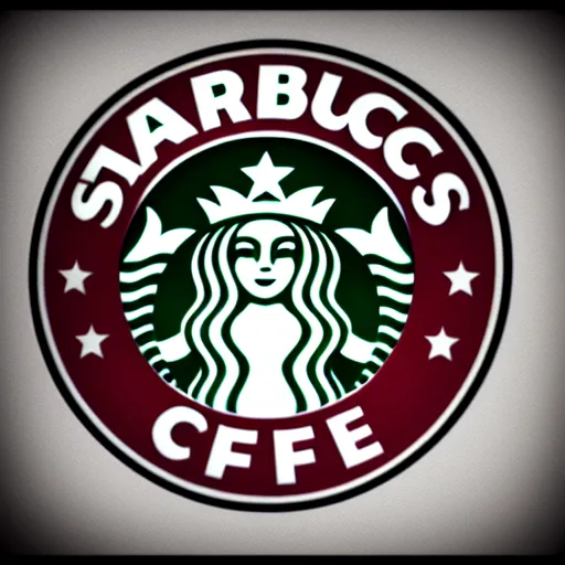 Prompt: starbucks siren logo, new school pinup tattoo design, highly detailed, vibrant colors