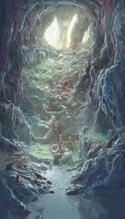 Image similar to The end of an organism, by Disney Concept Artists