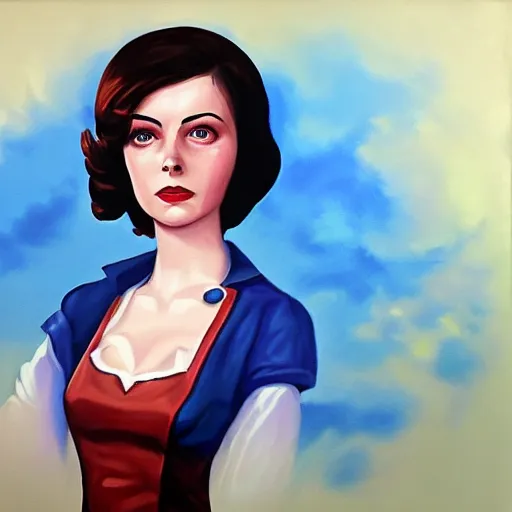 Prompt: Oil painting of Elizabeth from Bioshock Infinite