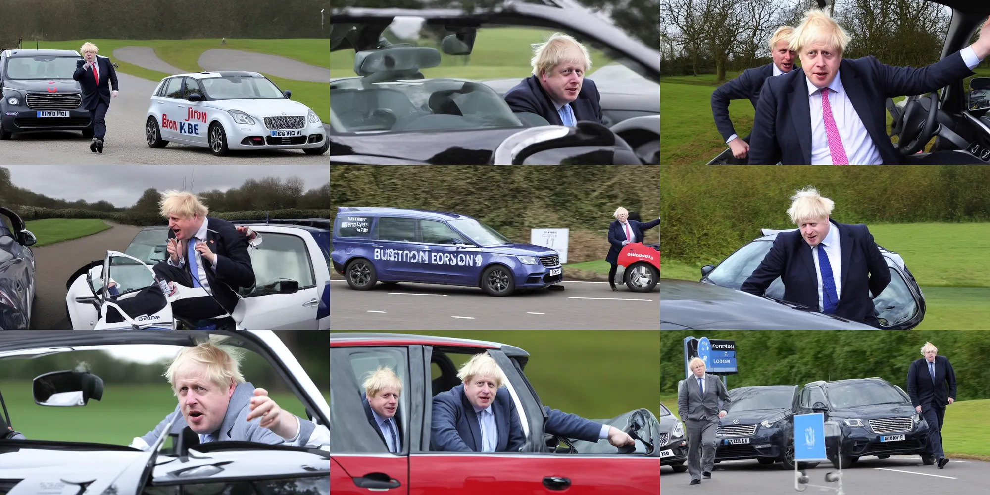 Prompt: boris johnson in the long drive