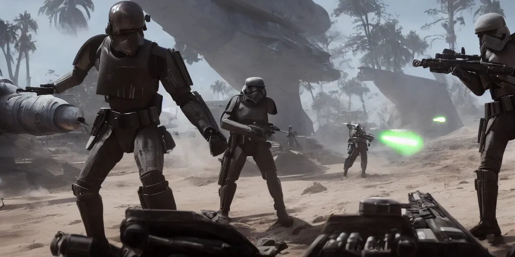 Image similar to screenshot of rebel soldier, on sullust, ea star wars battlefront 2015