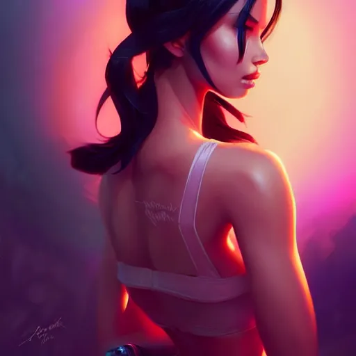 Image similar to portrait of a beautiful adriana lima, art by lois van baarle and ross tran and sam yang and ilya kuvshinov and guweiz, digital art, high detail, sharp focus, unreal engine 5, trending on artstation, deviantart, pinterest, victorias secret, 4 k uhd image