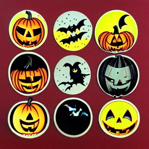 Image similar to vintage 1 9 8 0 s halloween stickers