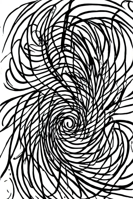 Prompt: a simple tattoo design of birds flying in a 8 spiral, ink, line art