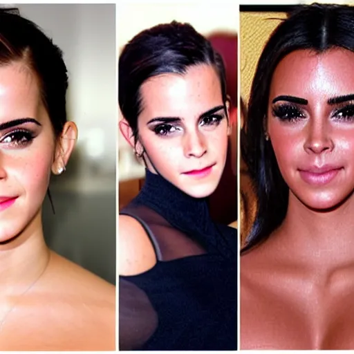 Image similar to emma watson mixed with kim kardashian