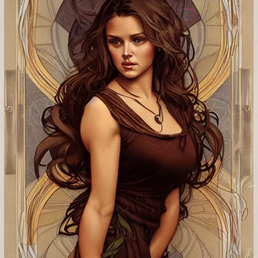 Image similar to amazing lifelike award winning pencil illustration of Alexis from Dynasty trending on art station artgerm Greg rutkowski alphonse mucha cinematic