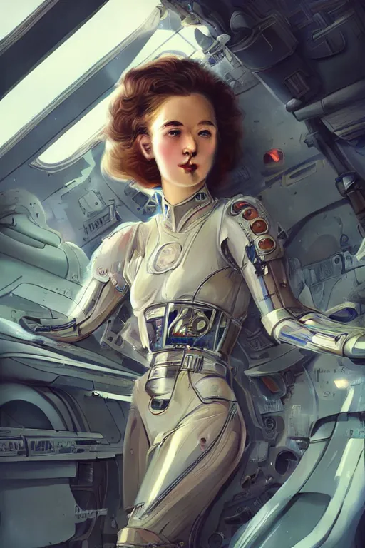 Image similar to portrait futuristic beautiful northern europe Airforce armored pilot Girl, at inside of future fighter aircraft, ssci-fi, fantasy, intricate, very very beautiful, elegant, human anatomy, neon light, highly detailed, digital painting, artstation, concept art, soft light, smooth, sharp focus, illustration, art by tian zi and WLOP and alphonse mucha