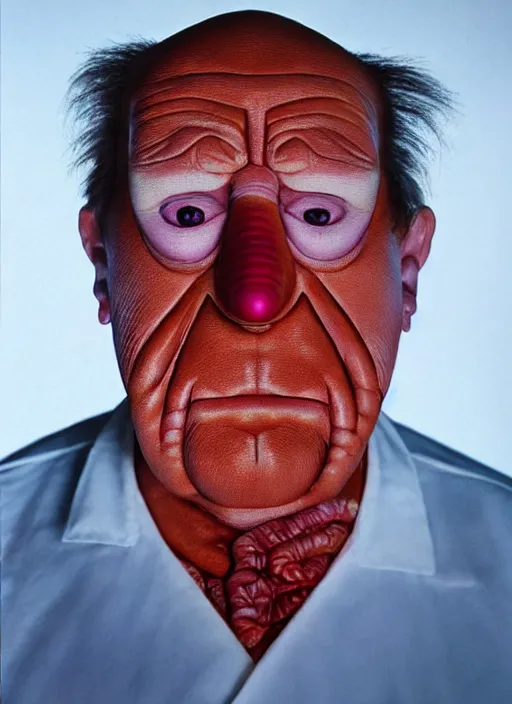 Image similar to 3 0 0 0 ( dr. john a. zoidberg ), portrait photography feroflex photorealistic studio lighting ektachrome detailed intricate face details, ultradetails, beautiful face, realistic shaded perfect face, extremely fine details