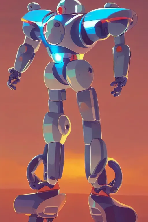 Image similar to metabots medabots medarotto medarot robot minimalist comics, behance hd by jesper ejsing, by rhads, makoto shinkai and lois van baarle, ilya kuvshinov, rossdraws global illumination ray tracing hdr radiating a glowing aura