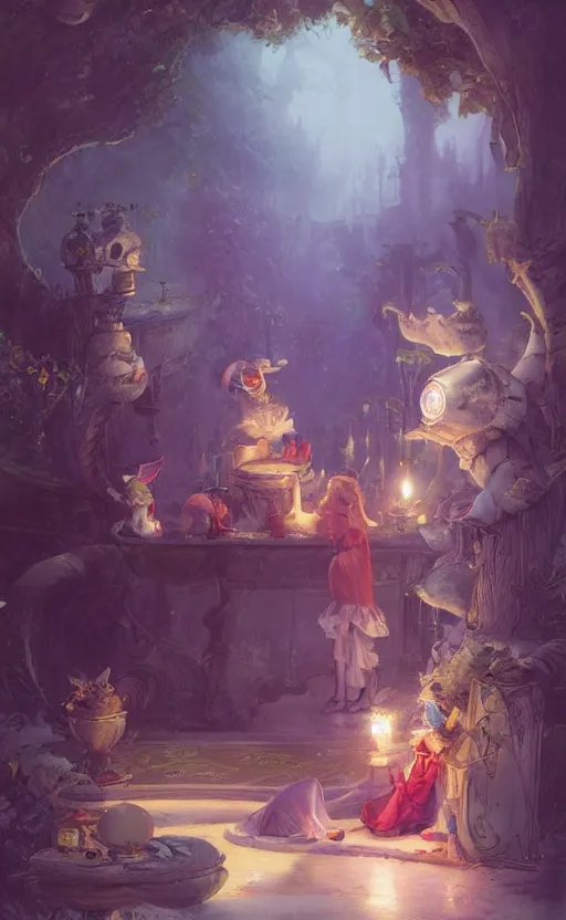 Image similar to Alice in the wonderland by Raphael Lacoste and Adrian Smith and Delphin Enjolras and Daniel F. Gerhartz