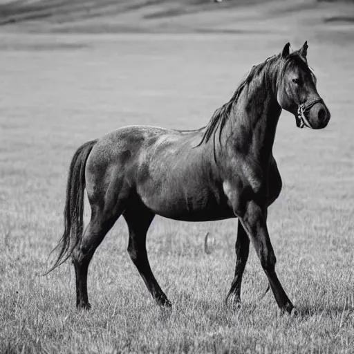 Prompt: a horse wearing jeans.